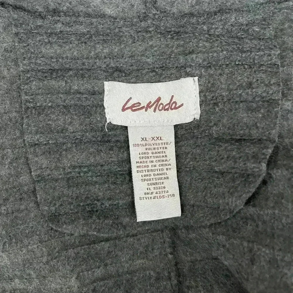 Le Moda Knit Sweater Cardigan Size XL-2X Gray Drape Ribbed Minimalist Lagenlook - Picture 5 of 9